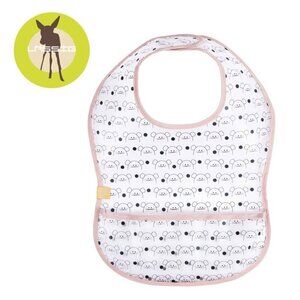 3 pack of Lassig Light Weight Bibs Mouse Pink 6-24 months #2634